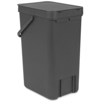 Brabantia Abfalleimer "Sort and Go",  16 Liter 109966,  Farbe: Grey
