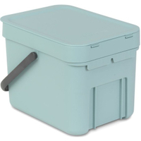 Brabantia Abfalleimer Sort and Go,  6 Liter 109645,  Farbe: mint