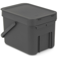 Brabantia Abfalleimer Sort and Go,  6 Liter 109720,  Farbe: Grey