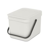Brabantia Abfalleimer "Sort and Go",  6 Liter 213267,  Farbe: Light Grey