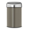 Brabantia Abfalleimer Touch Bin,  3 Liter 364464,  Farbe: Platinum,  Deckel: Matt steel