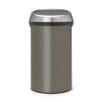 Brabantia Abfalleimer Touch Bin,  60 Liter 402463,  Farbe: Fingerprint Platinum