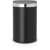 Brabantia Abfalleimer TOUCH BIN NEW,  40 Liter 11 48 47 ,  Farbe: Matt Black,  Deckel: Matt Steel,  Fingerprint Proof