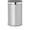 Brabantia Abfalleimer TOUCH BIN NEW,  40 Liter 11 48 61,  Farbe: Metallic Grey,  Deckel: Brilliant Steel