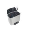 Brabantia Bo Treteimer,  3 x 11 Liter 121128,  Farbe: Matt Steel Fingerprint Proof