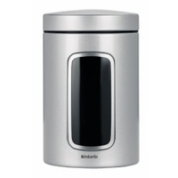 Brabantia Fensterdose,  1, 4 Liter,  rund 243509,  Farbe: Metallic Grey