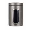 Brabantia Fensterdose,  1, 4 Liter,  rund 288425,  Farbe: Platinum