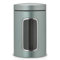Brabantia Fensterdose,  1, 4 Liter,  rund 48 43 60,  Farbe: Metallic Mint
