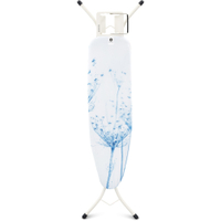Brabantia Größe A Streckmetall-Bügeltisch 108808,  Motiv: Cotton Flower / Fresh White