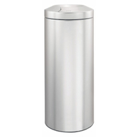 Brabantia Papierkorb Flame Guard,  30 Liter,  mit Zinkeinsatz 378621,  Farbe: Matt Steel