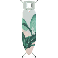 Brabantia Solide Streckmetall Bügeltisch,  Größe B 118364,  Motiv: Tropical Leaves / Mint