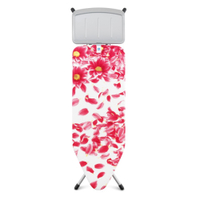 Brabantia "Solide" Streckmetall Bügeltisch,  Größe C 10 13 80,  Motiv: Pink Santini/Metallic Grey,  Dampfstationsablage