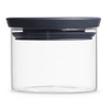Brabantia Stapelbarer Glasbehälter,  transparent / grau 298301,  Fassungsvermögen: 300 ml