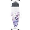 Brabantia Streckmetall Bügeltisch,  Größe D,  reine Baumwolle 108945,  Motiv: Lavender / Metallic Grey,  integrierte Parkzone