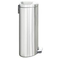 Brabantia Treteimer Flatback+,  mit Kunststoffeinsatz,  30 Liter 48 20 07,  Farbe: Matt Steel,  Fingerprint Proof,  mit Flüsterdeckel