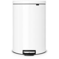 Brabantia Treteimer Flatback+,  mit Kunststoffeinsatz,  40 Liter 485244,  Farbe: White