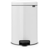 Brabantia Treteimer NEWICON,  20 Liter 11 42 43,  Farbe: White,  mit Zinkeinsatz