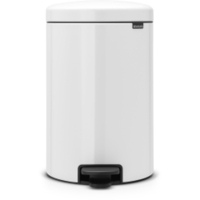 Brabantia Treteimer NEWICON,  20 Liter 11 42 43,  Farbe: White,  mit Zinkeinsatz
