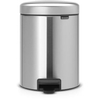 Brabantia Treteimer NEWICON,  5 Liter 11 21 02,  Farbe: Matt Steel,  Fingerprint Proof