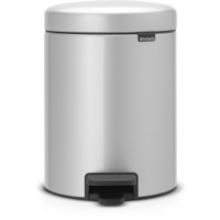 Brabantia Treteimer NEWICON,  5 Liter 11 29 04,  Farbe: Metallic Grey
