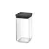 Brabantia Vorratsdose mit Deckel,  1, 6 Liter 122385,  Farbe: Dark Grey