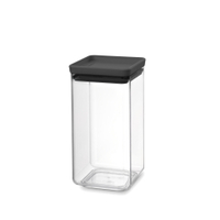 Brabantia Vorratsdose mit Deckel,  1, 6 Liter 122385,  Farbe: Dark Grey