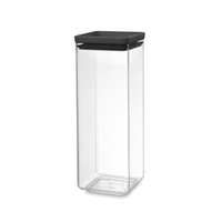 Brabantia Vorratsdose mit Deckel,  2, 5 Liter 122408,  Farbe: Dark Grey