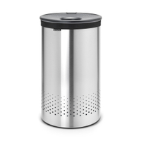 Brabantia Wäschebox,  mit Kunststoffdeckel,  60 Liter 105166,  Farbe: Matt Steel