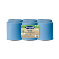 BulkySoft Comfort Wischtuchrolle mit Zentralentnahme,  1-lagig 96720,  1 Karton = 6 Rollen à 300 m