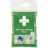 Cederroth Fingerverband Soft Foam Pocket size,  6 cm x 40 cm 51011023,  1 Packung = 1 Rolle,  Farbe: blau