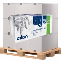 Cilan Toilettenpapier,  Tissue,  2-lagig 1 Palette = 30 Pakete = 1920 Rollen