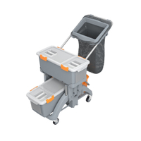 Cleankeeper Moppboxwagen TSMD-0003 inkl. Moppbehälter,  Eimer mit Deckel,  Halterahmen