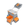 Cleankeeper Moppboxwagen TSMD-0012 inkl. Moppbehälter,  4 Eimer,  mobiler Korb