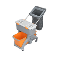 Cleankeeper Moppboxwagen TSMD-0013 inkl. Moppbehälter,  2 Eimer,  Halterahmen
