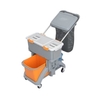 Cleankeeper Moppboxwagen TSMD-0015 inkl. Moppbehälter,  4 Eimer,  Halterahmen mit Deckel