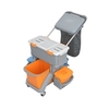 Cleankeeper Moppboxwagen TSMD-0016 inkl. Moppbehälter,  4 Eimer,  Halterahmen mit Deckel