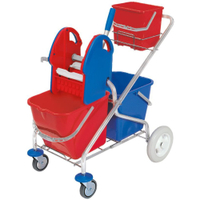 Cleankeeper Stufenwagen 12 mit Schiebegriff,  verchromt 1 Stück