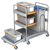 Cleankeeper Systemwagen II - 2 1 Abfallbehälter 120 l,  1 Abfallsack 120 l - blau