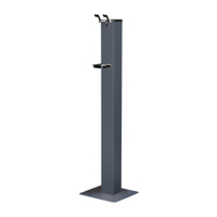 Cleanotec HS4 Hygienesäule mit Desinfektionsspender,  abschließbar Material: Stahl,  pulverbeschichtet graphitgrau RAL 7024