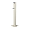 Cleanotec HS4 Hygienesäule mit Desinfektionsspender,  abschließbar Material: Stahl,  pulverbeschichtet weiß RAL 9010