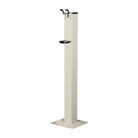 Cleanotec HS4 Hygienesäule mit Desinfektionsspender,  abschließbar Material: Stahl,  pulverbeschichtet weiß RAL 9010