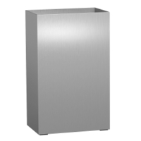 Conti plus Abfallbehälter,  bodenstehend,  Edelstahl matt CONT18200060640,  Maße (B x H x T): 400 x 640 x 250 mm