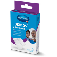 Cosmos soft silicone Pflasterstrips 2 Größen,  hautschonend 5303130,  1 Packung = 8 Stück