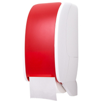 COSMOS Toilettenpapierspender COSMOS-2400,  Farbe: weiß/rot