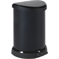 CURVER Abfalleimer DECO Bin METALLIC´S,  15 Liter 02120-929-05,  Farbe: schwarz / schwarz metallic