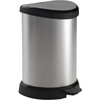 CURVER Abfalleimer DECO Bin METALLIC´S,  15 Liter K169795KD88KK,  Farbe: schwarz / silber metallic