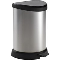 CURVER Abfalleimer DECO Bin METALLIC´S,  15 Liter K169795KD88KK,  Farbe: schwarz / silber metallic