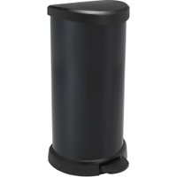 CURVER Abfalleimer DECO Bin METALLIC´S,  40 Liter 02150-929-00,  Farbe: schwarz / schwarz metallic