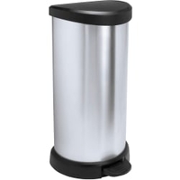 CURVER Abfalleimer DECO Bin METALLIC´S,  40 Liter K181125KD88KK,  Farbe: schwarz / silber metallic