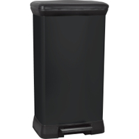 CURVER Abfalleimer DECO Bin METALLIC´S,  50 Liter K187178KP65KK,  Farbe: schwarz / schwarz metallic